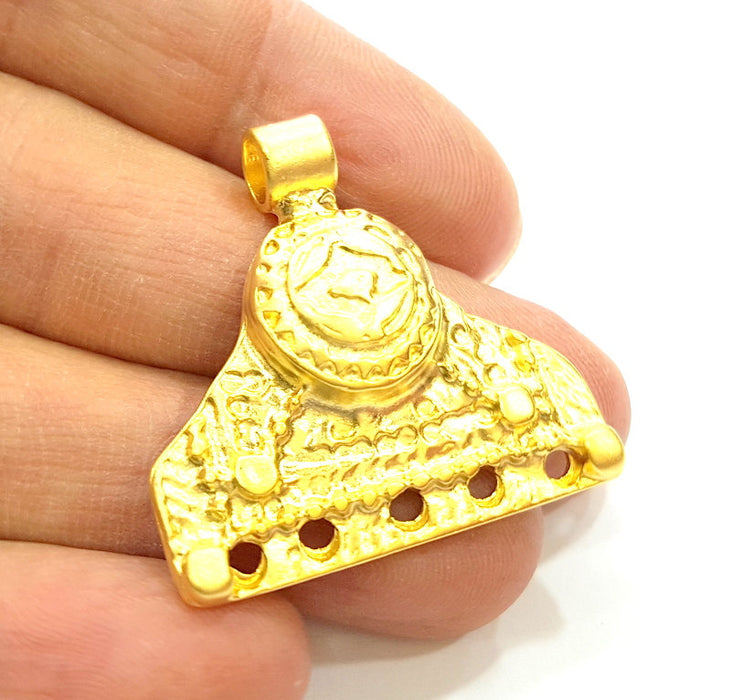 Gold Pendant Gold Plated Connector Pendant (35x34mm)  G8415