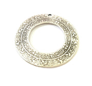 Silver Pendant Antique Silver Plated Pendant (50mm) G7576