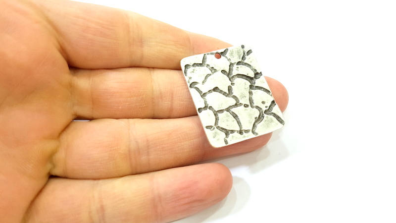 Silver Pendant Antique Silver Plated Pendants (36x30mm)  G7578