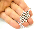 Silver Stick Charms Antique Silver Plated Stick Charm (53x20mm) G7589