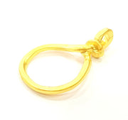 2 Knotted rope Gold Plated Charms  (38x23mm)  G6841