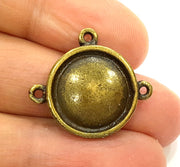 5 Antique Bronze Pendant Necklace Connector (19mm) G6883