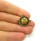 5 Antique Bronze Pendant Necklace Connector (19mm) G6883