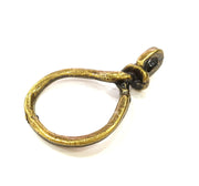 4 Antique Bronze Pendant Antique Bronze Knot Pendant  (39x24mm) G6887