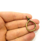 4 Antique Bronze Pendant Antique Bronze Knot Pendant  (39x24mm) G6887