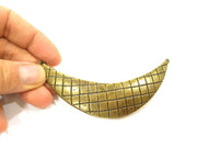 Antique Bronze Pendant Antique Bronze Collar Pendant  (108x26mm) G6889