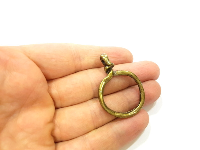2 Antique Bronze Pendant Antique Bronze Knot Pendant  (43x30mm) G6890