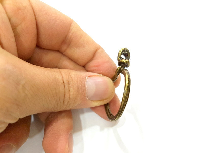 2 Antique Bronze Pendant Antique Bronze Knot Pendant  (43x30mm) G6890