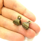 5 Antique Bronze Bail Antique Bronze Findings (17x12mm) G8419