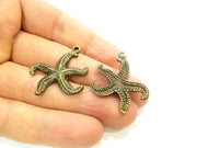 4 Antique Bronze Charm Antique Bronze Starfish Charm (28mm) G6894