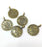 10 Antique Bronze Charm Ottoman Signature Charms Antique Bronze Brass Charm (15mm) G6899