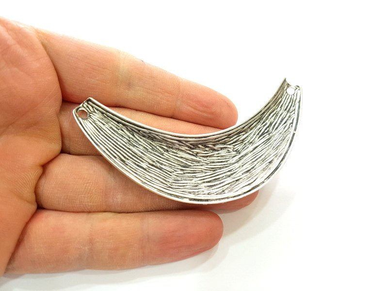 Silver Pendant Antique Silver Collar Pendants Antique Silver Plated Pendants (89x25mm)  G6911