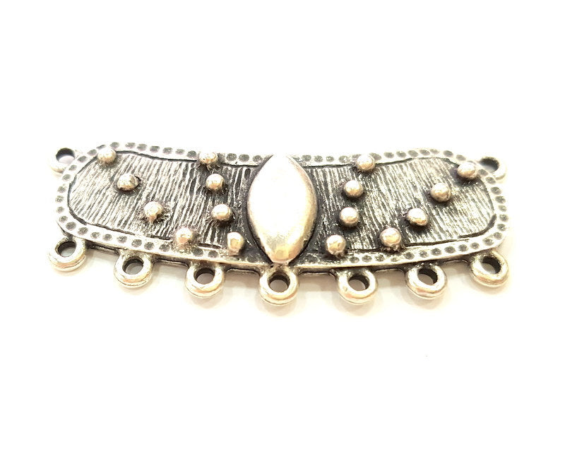 2 Triblal Pendant Connector Antique Silver Pendant (54x16mm) G6912