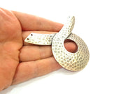 Silver Pendant Antique Silver Collar Pendants Antique Silver Plated Pendants (89x57mm)  G6918