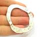 2 Pcs Silver Pendant Antique Silver Plated Circle Pendants (61x51mm)  G8848