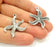 2 Silver Charms Antique Silver Starfish Charms (28mm) G6937
