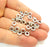 30 Silver Rondelle Beads 8mm Antique Silver Plated Beads  G14066