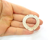 2 Silver Pendant Antique Silver Circle Pendants (43x41mm)  G8638