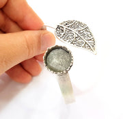 Bracelet Blanks Bangle Blanks Cuff Blanks Adjustable Bracelet Blank Antique Silver Plated Brass ( 16mm Blanks ) G7615