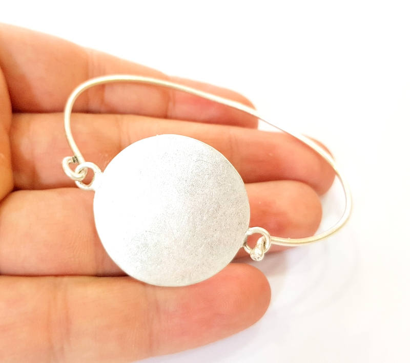 Bangle Blanks Bracelet Blanks Wire Bangle Blanks Cuff Blanks Antique Silver Plated Brass G7617