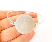 Bangle Blanks Bracelet Blanks Wire Bangle Blanks Cuff Blanks Antique Silver Plated Brass G7617