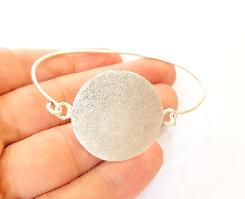 Bangle Blanks Bracelet Blanks Wire Bangle Blanks Cuff Blanks Antique Silver Plated Brass G7617