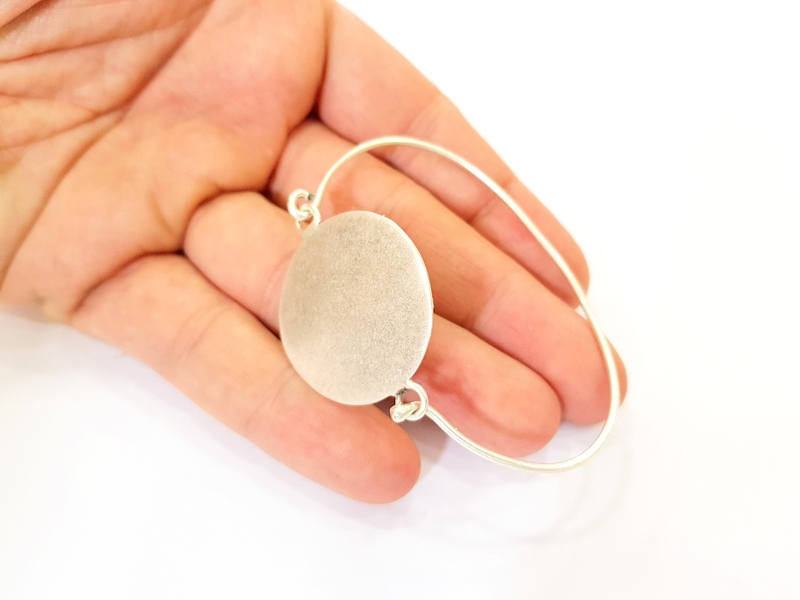 Bangle Blanks Bracelet Blanks Wire Bangle Blanks Cuff Blanks Antique Silver Plated Brass G7617