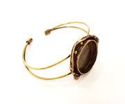 Bracelet Blanks Bangle Blanks Cuff Blanks Adjustable Bracelet Blank Antique Bronze Plated Brass (25mm Blanks ) G7622
