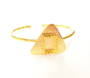 Bracelet Blanks Bangle Blanks Cuff Blanks Adjustable Bracelet Blank Gold Plated Brass (14x10mm rectangle Blanks ) G7626