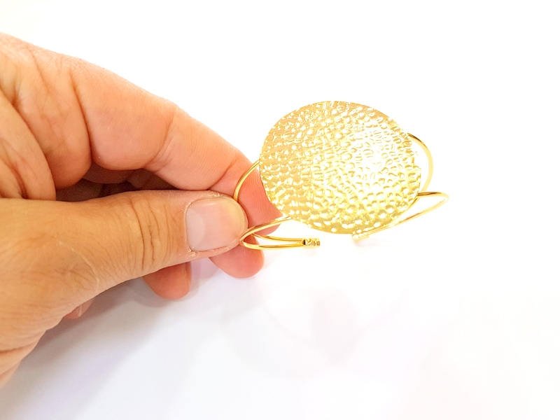 Bracelet Blanks Bangle Blanks Cuff Blanks Adjustable Bracelet Blank Gold Plated Brass (41mm  Blanks ) G7627