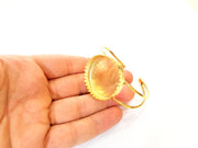 Bracelet Blanks Bangle Blanks Cuff Blanks Adjustable Bracelet Blank Gold Plated Brass (35mm Blanks ) G7634