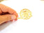 Bracelet Blanks Bangle Blanks Cuff Blanks Adjustable Bracelet Blank Gold Plated Brass (18x13mm Blanks ) G7631