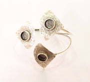 Bracelet Blanks Bangle Blanks Cuff Blanks Adjustable Bracelet Blank Antique Silver Plated Brass ( 3 pcs 10mm Blanks ) G7636