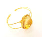 Bracelet Blanks Bangle Blanks Cuff Blanks Adjustable Bracelet Blank Gold Plated Brass (25x18mm Blanks ) G7639