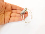 Bracelet Blanks Bangle Blanks Cuff Blanks Adjustable Bracelet Blank Antique Silver Plated Brass ( 35mm Blanks ) G8197