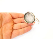 Bracelet Blanks Bangle Blanks Cuff Blanks Adjustable Bracelet Blank Antique Silver Plated Brass ( 35mm Blanks ) G8197