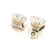 5 Silve Bail Antique Silver Plated Findings (17x12mm) G6970