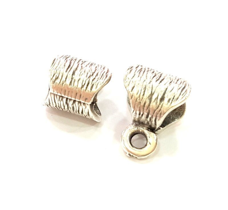 5 Silve Bail Antique Silver Plated Findings (17x12mm) G6970