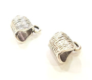 5 Silve Bail Antique Silver Plated Findings (17x12mm) G6970