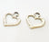 4 Silver Charms Antique Silver Plated Heart Charms (24x21mm)  G16450