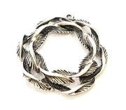 2 Silver Pendant Antique Silver Plated Pendant (39mm) G6980