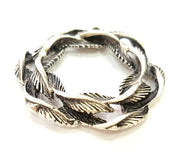 2 Silver Pendant Antique Silver Plated Pendant (39mm) G6980