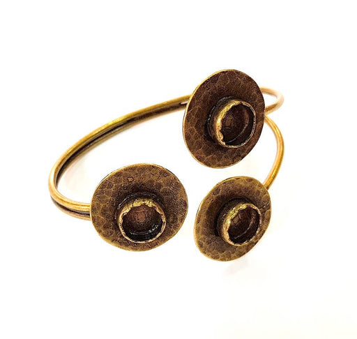 Bracelet Blanks Bangle Blanks Cuff Blanks Adjustable Bracelet Blank Antique Bronze Plated Brass ( 10mm Blanks ) G7643