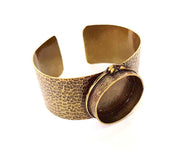 Bracelet Blanks Bangle Blanks Cuff Blanks Adjustable Bracelet Blank Antique Bronze Plated Brass ( 30mm Blanks ) G7644