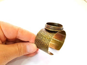Bracelet Blanks Bangle Blanks Cuff Blanks Adjustable Bracelet Blank Antique Bronze Plated Brass ( 30mm Blanks ) G7644
