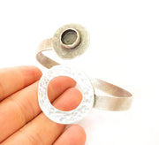 Bracelet Blanks Bangle Blanks Cuff Blanks Adjustable Bracelet Blank Antique Silver Plated Brass ( 10mm Blanks ) G7648