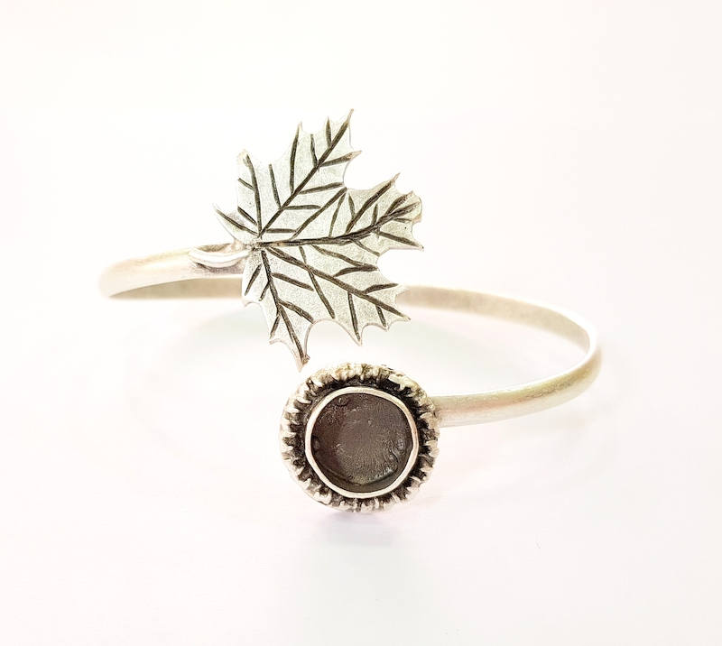 Bracelet Blanks Bangle Blanks Cuff Blanks Adjustable Bracelet Blank Antique Silver Plated Brass ( 10mm Blanks ) G7651