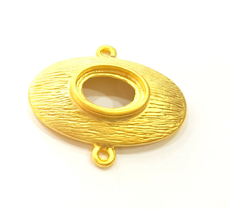 2 Gold Pendant Blank Gold Plated Pendant (34x30mm)  G7022