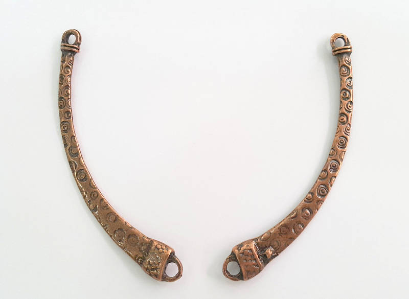 2 Antique Copper Necklace Bar Connector Pendant  (89x10mm) G7662