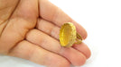 Raw Brass Ring Blank Bezel Settings Cabochon Base Mountings Adjustable (25mm blank ) G10457